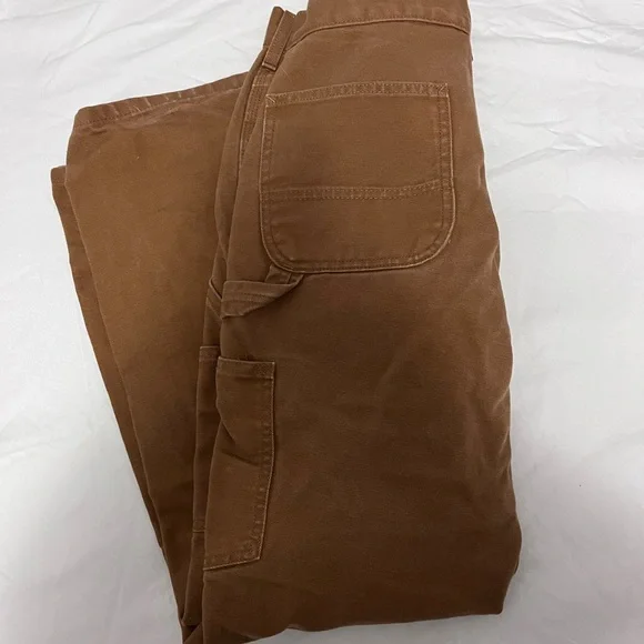 Carhartt Men's Brown Work Pants - Picture 2 of 3